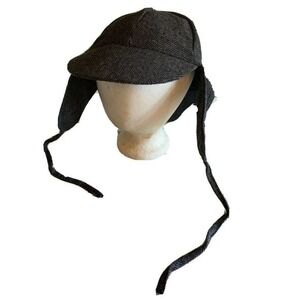 Spirit Halloween Sherlock Holmes‎ Deerstalker Hat Grey Herringbone Adult OS